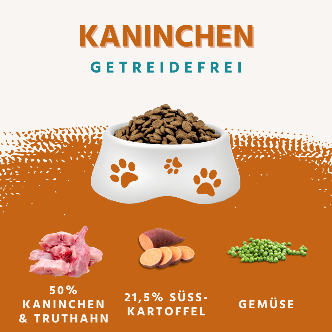 Adult Trockenfutter Sparpack 2 x 2 kg mit Kaninchen- getreidefrei-Wildfang-