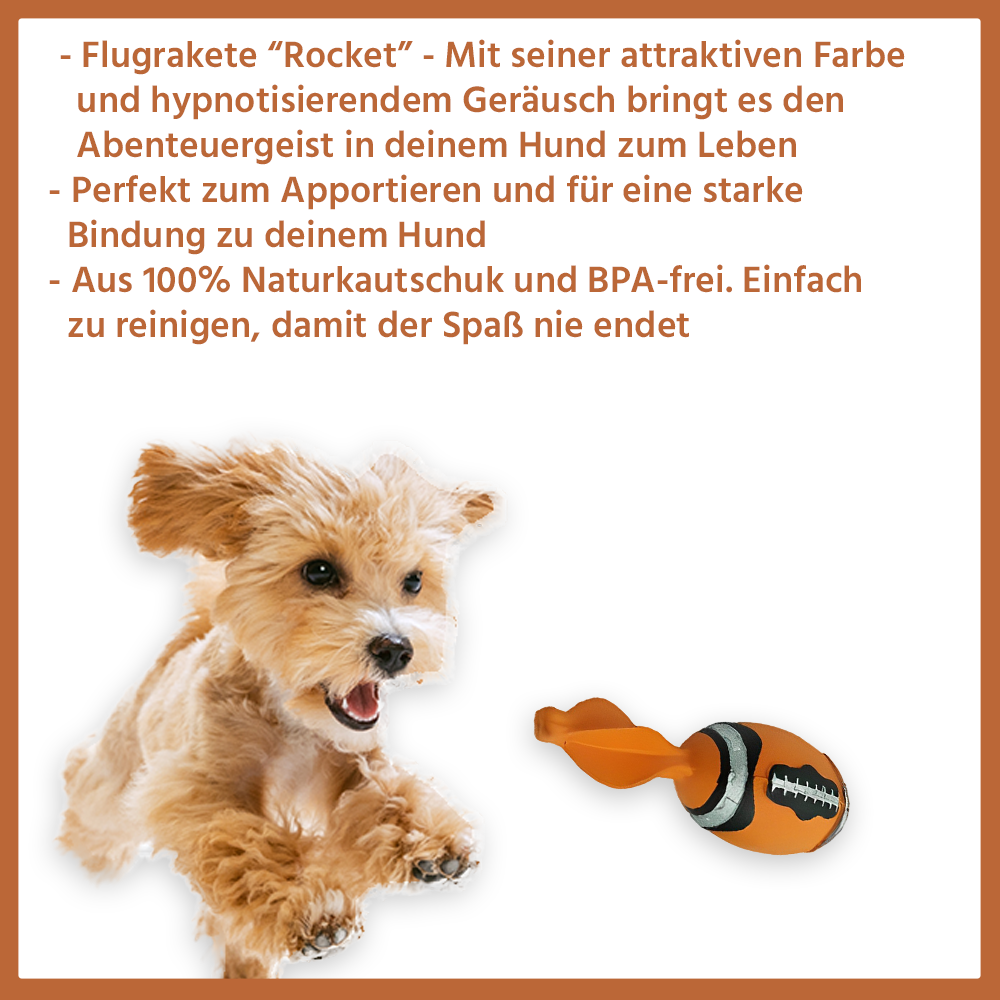 Kauspielzeug Flugrakete "Rocket" - 100% Naturkautschuk-Wildfang-