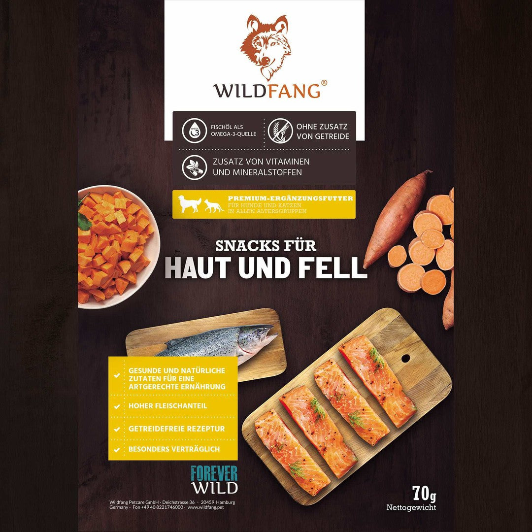 3er Set | Snacks für Haut und Fell | Lachs & Forelle-Leckerbissen für Hunde-Wildfang.pet
